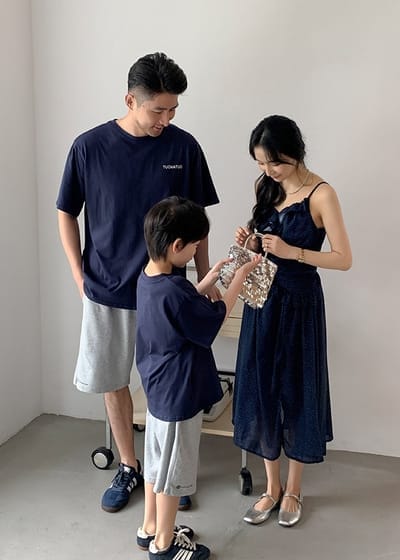 浪漫花邊點點親子裝(80-150/S-3XL)