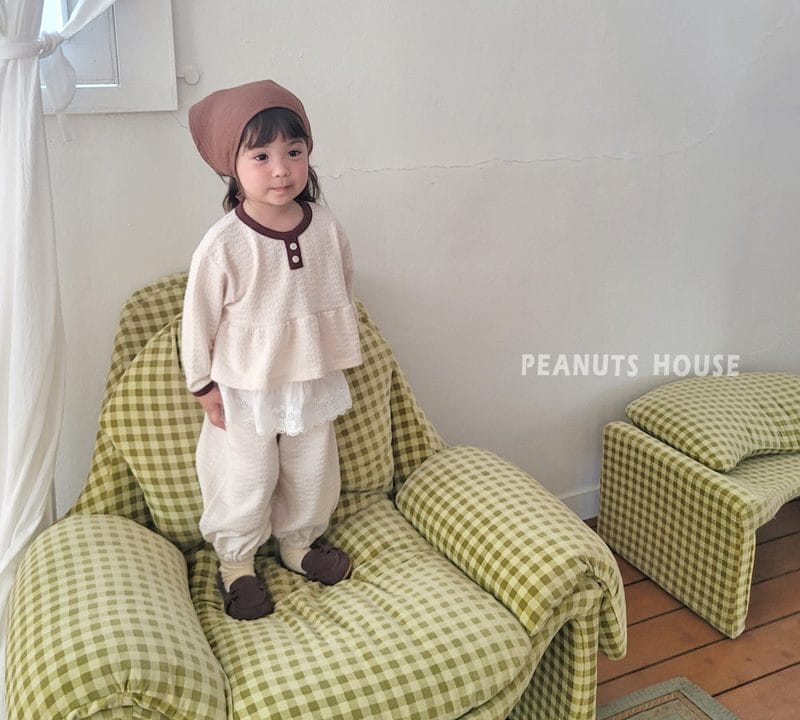 韓國🇰🇷PEANUTS 針織鈕扣長袖上衣(5-15)