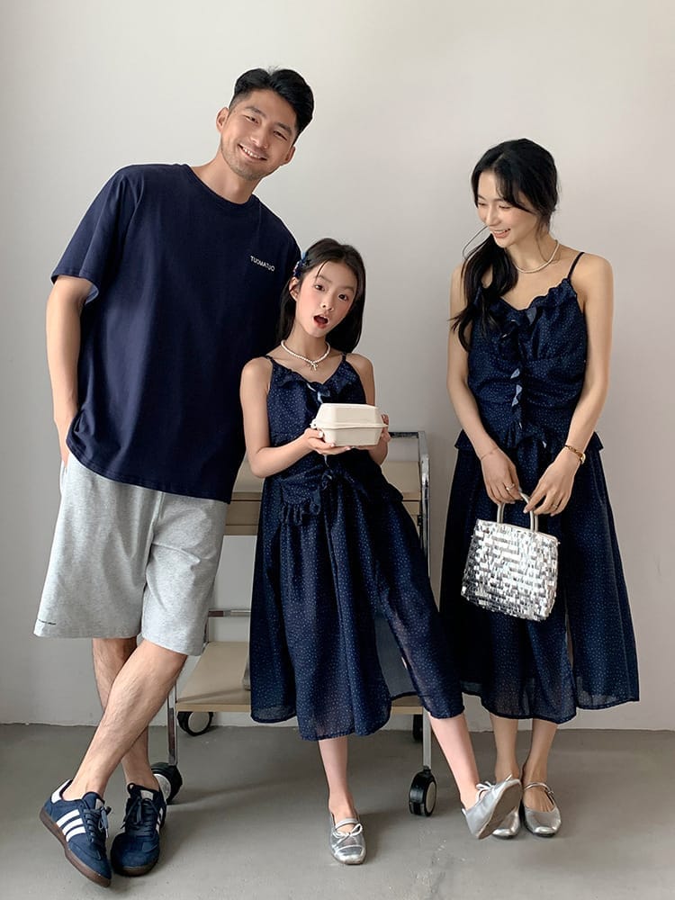 浪漫花邊點點親子裝(80-150/S-3XL)