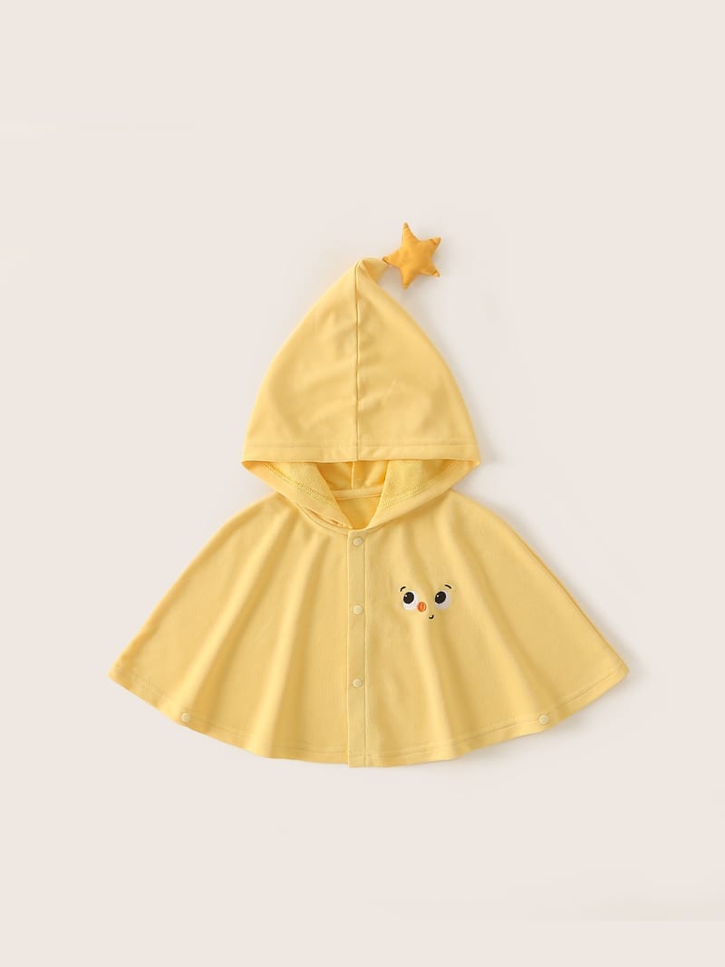 小刺繡星星連帽斗篷(0-3y)