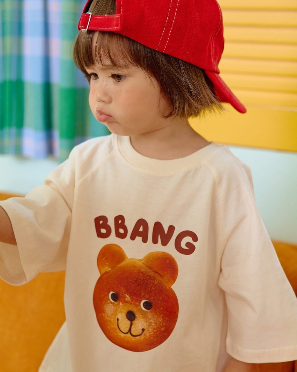 韓國🇰🇷OOTTBEBE 麵包小熊親子兒童七分Ｔ恤(XS-XL)
