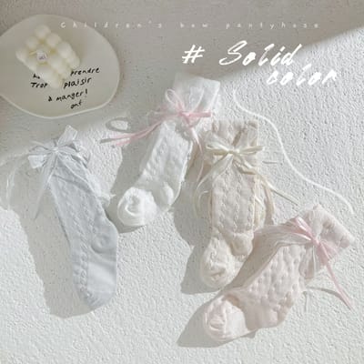 蕾絲蝴蝶結褲襪(S-XXXL)