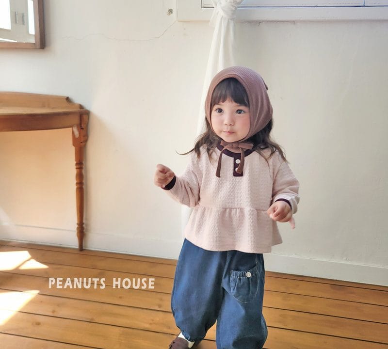 韓國🇰🇷PEANUTS 鬆緊口袋束口牛仔褲(5-15)