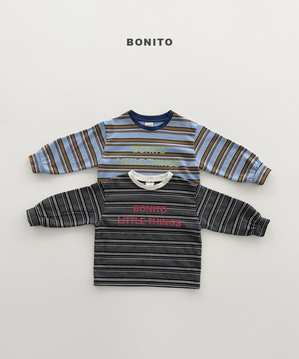 韓國🇰🇷Bonito 印字條紋長袖上衣(12m-XL/JS-JM)