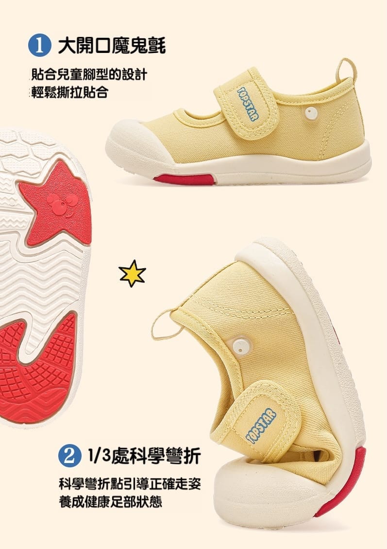 TOPSTAR 寬楦防滑幼兒園室內鞋(13-19cm)