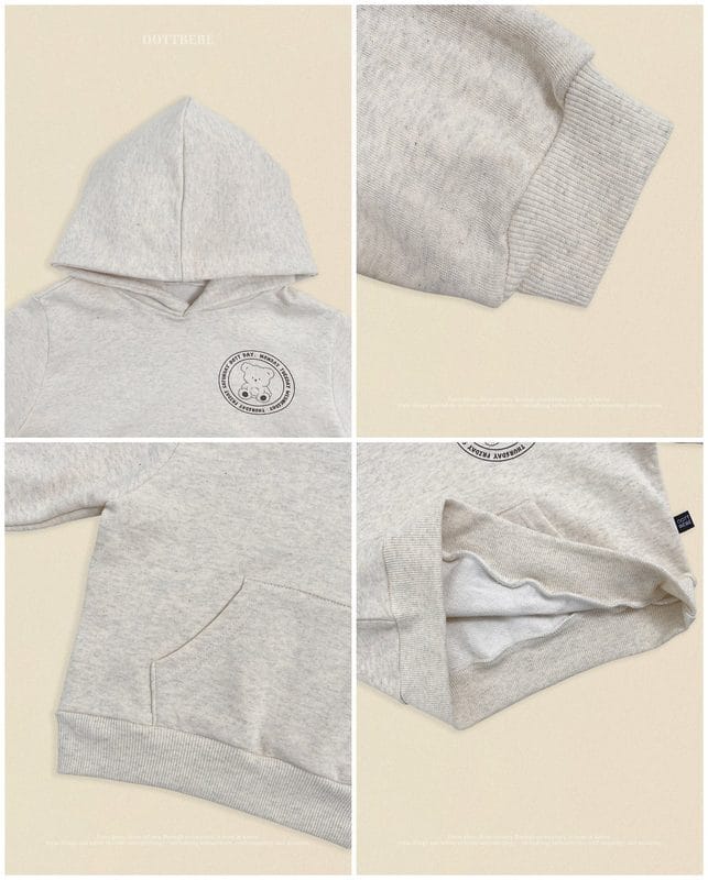 韓國🇰🇷OOTTBEBE 小熊印花親子連帽上衣(XS-XL)