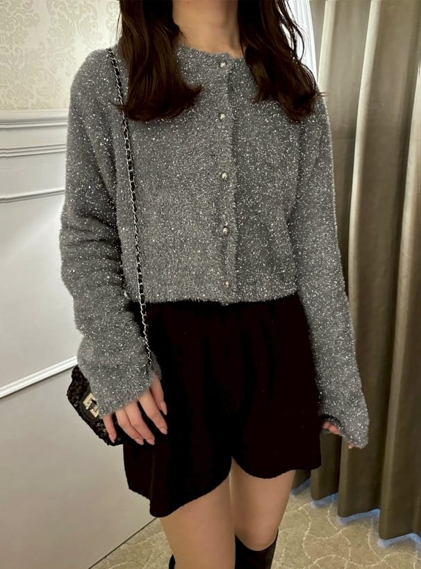 日本GRL 🇯🇵 毛茸茸亮粉針織排釦罩衫 四色