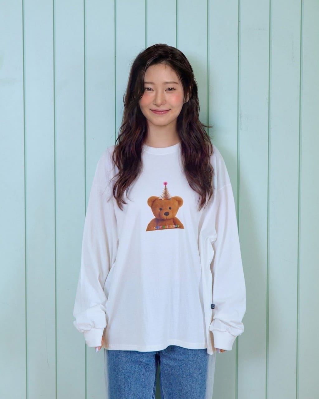 韓國🇰🇷OOTTBEBE 動物玩偶印花親子大人長Ｔ恤(Freesize)