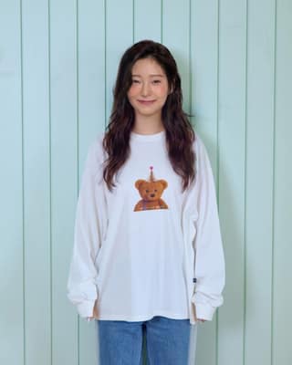 韓國🇰🇷OOTTBEBE 動物玩偶印花親子大人長Ｔ恤(Freesize)