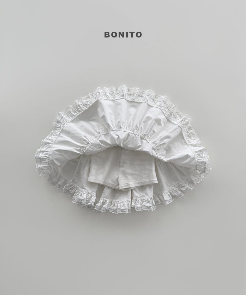 韓國🇰🇷Bonito 白色蕾絲褲裙(12m-XL/JS-JM)