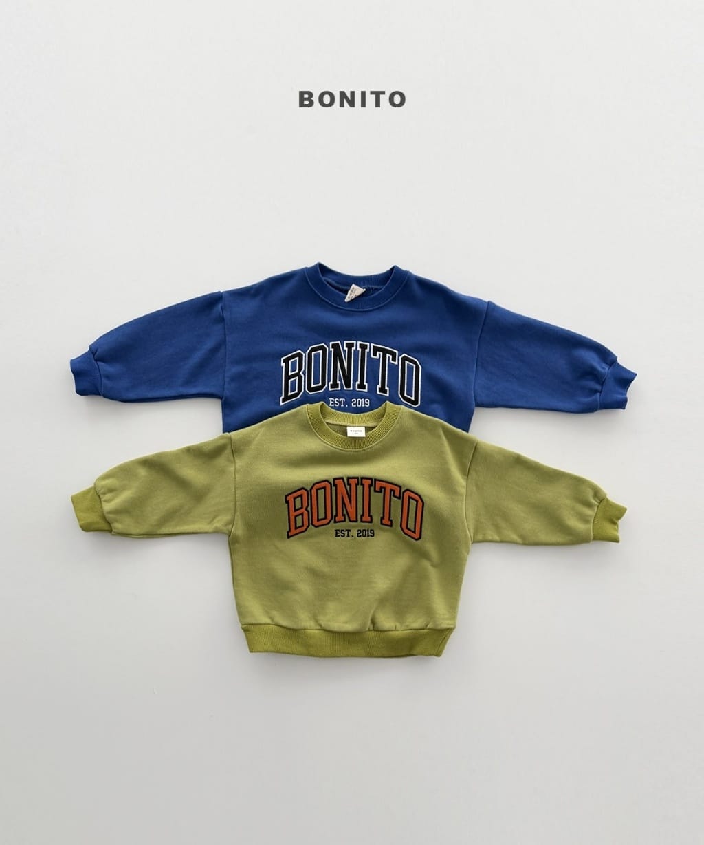 韓國🇰🇷Bonito 字母刺繡貼布大學Ｔ(12m-XL/JS-JM)