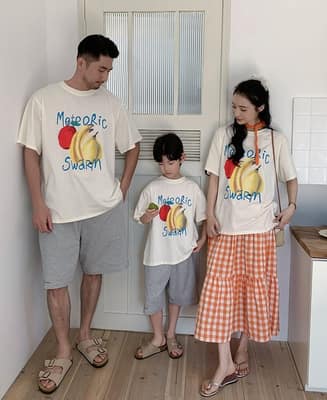 水果親子Ｔ恤/棉褲/格子裙(80-150/S-3XL)