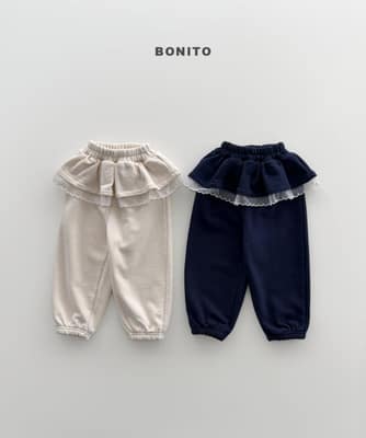 韓國🇰🇷Bonito 花邊裙擺束口褲(12m-XL/JS-JM)