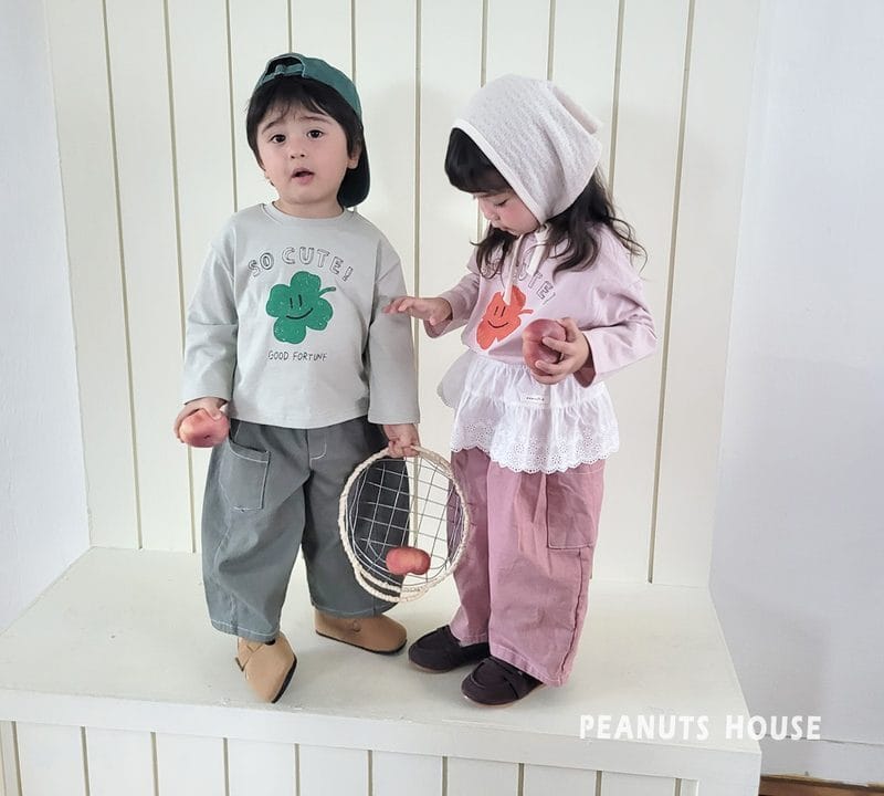 韓國🇰🇷PEANUTS 幸運草長袖上衣(5-15)