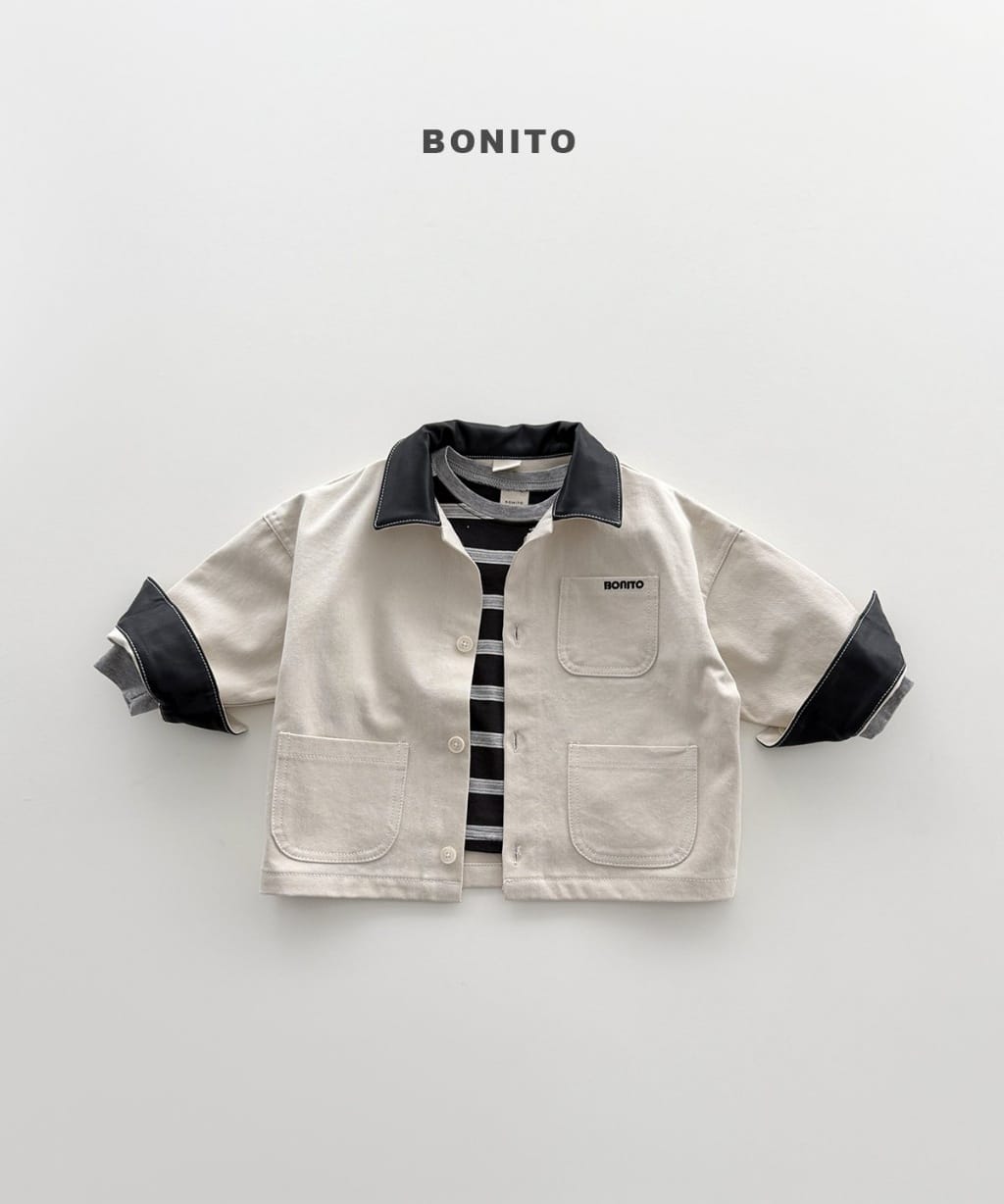 韓國🇰🇷Bonito 拼接領夾克(12m-XL/JS-JM)