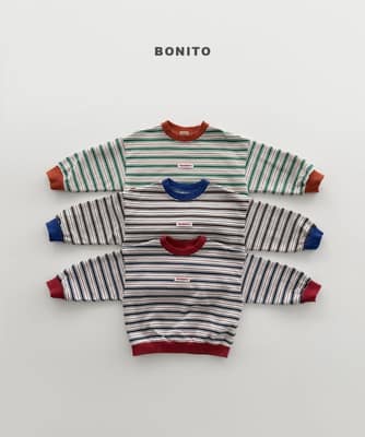 韓國🇰🇷Bonito 條紋小標大學Ｔ(12m-XL/JS-JM)