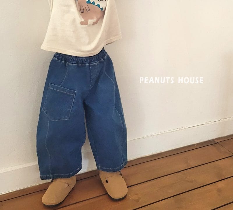 韓國🇰🇷PEANUTS 側邊大口袋牛仔褲(5-15)