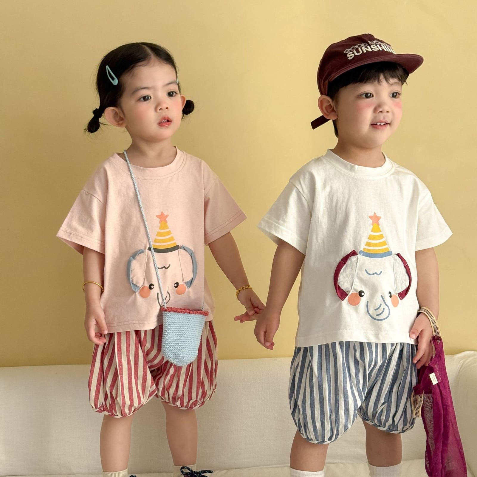 兄弟姐妹裝｜大象直條褲套裝(80-150)