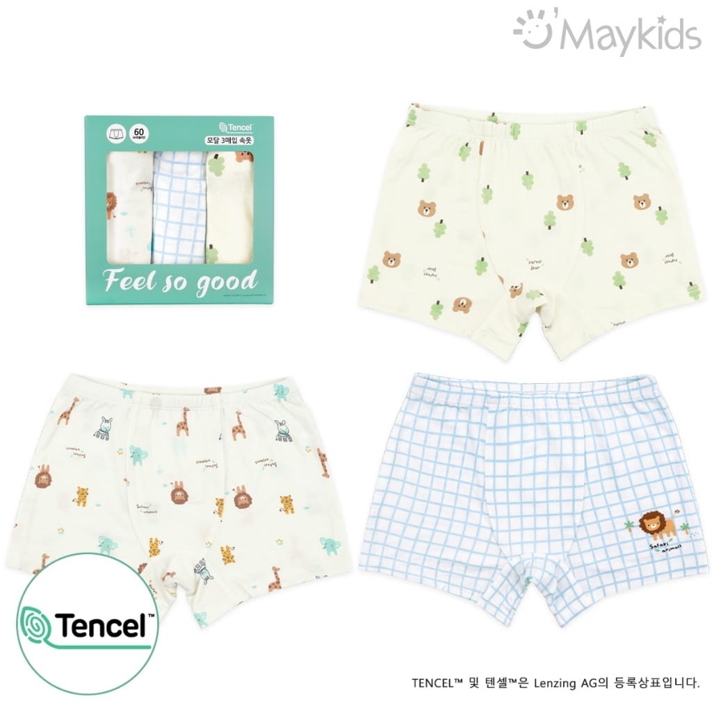 韓國🇰🇷Maykids 迷你動物男孩平口內褲