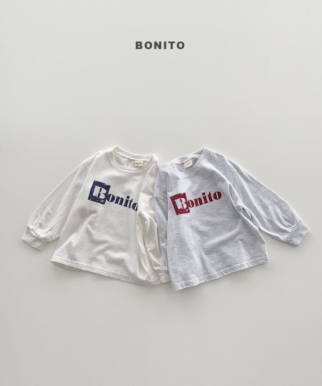 韓國🇰🇷Bonito 做舊印字長Ｔ恤(12m-XL/JS-JM)