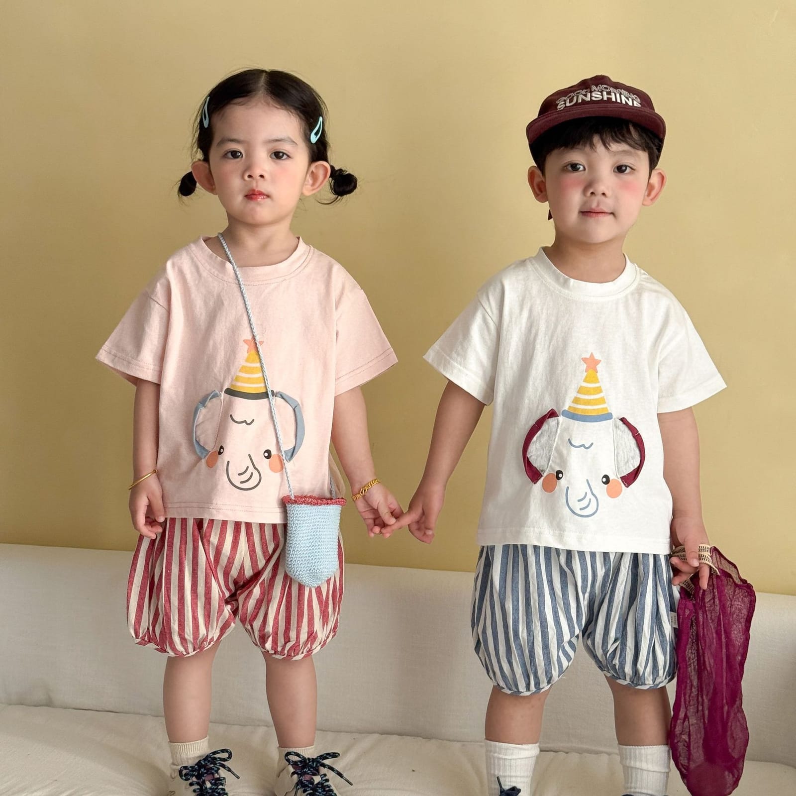 兄弟姐妹裝｜大象直條褲套裝(80-150)