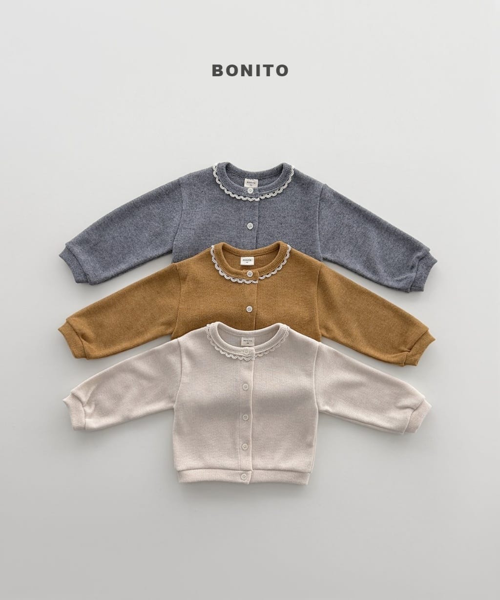 韓國🇰🇷Bonito 花邊領素色外套(12m-XL/JS-jM)