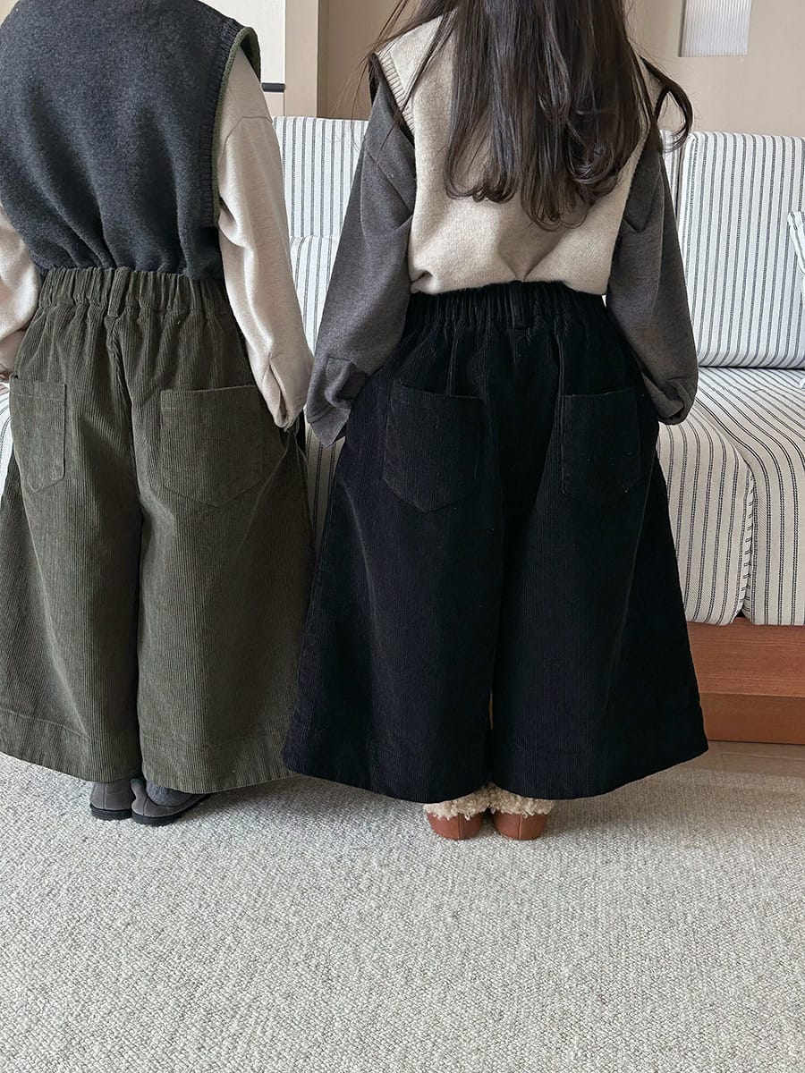 燈芯絨九分寬褲(80-140)
