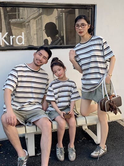 夏日可可條紋親子裝(80-150/S-3XL)
