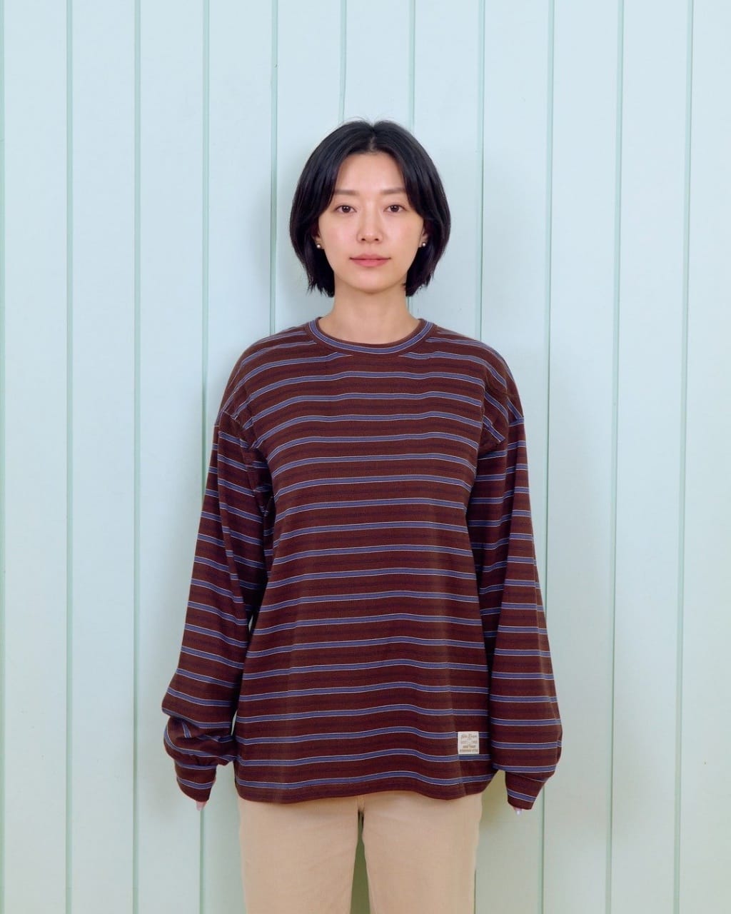 韓國🇰🇷OOTTBEBE 條紋親子大人長Ｔ恤(Freesize)