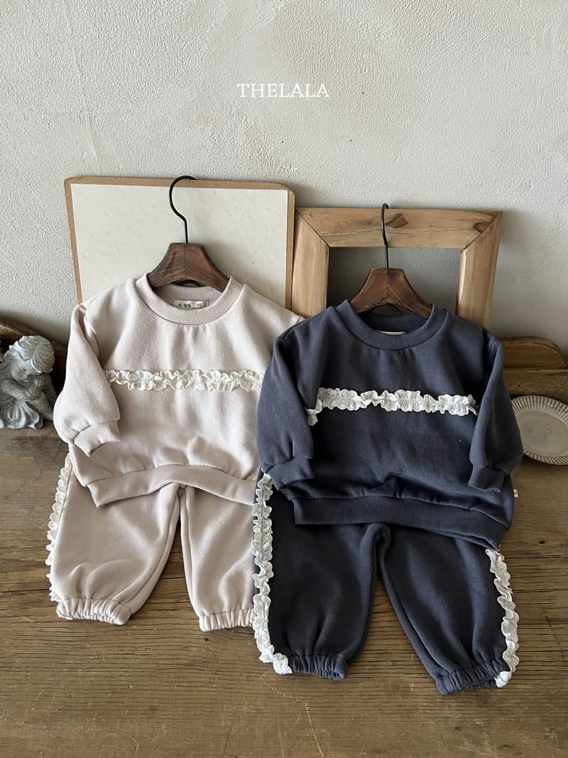 韓國🇰🇷The Lala 花邊大學T套裝(XS-XL)