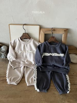 韓國🇰🇷The Lala 花邊大學T套裝(XS-XL)
