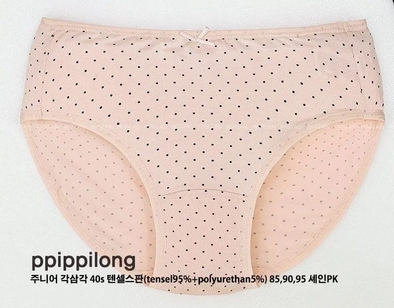 韓國🇰🇷ppippilong 點點天絲少女內褲三件組