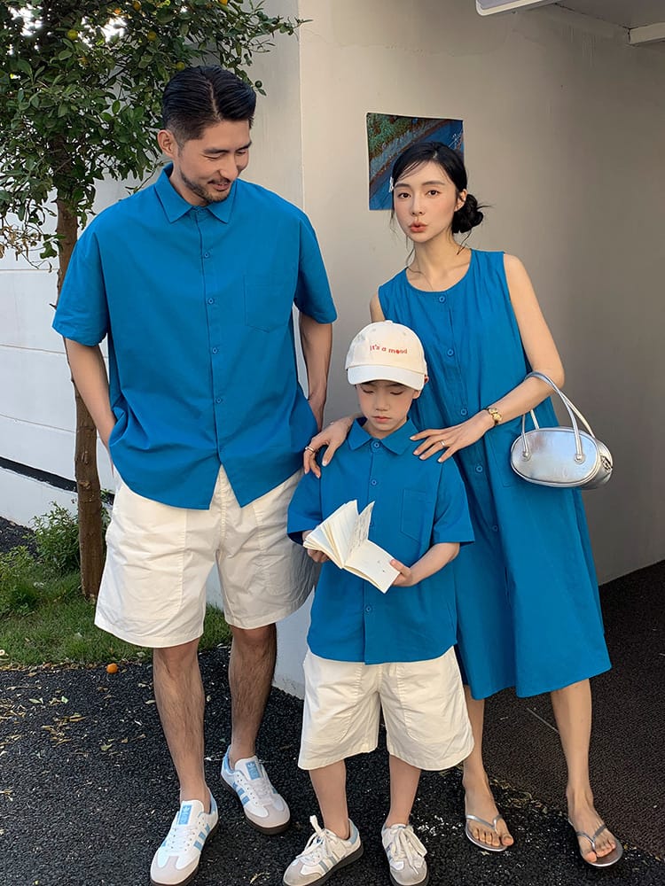 孔雀藍親子裝(80-150/S-3XL)