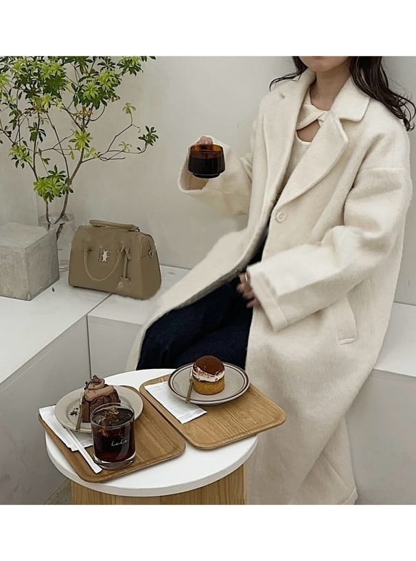 日本GRL 🇯🇵 蓬鬆長版切斯特磨毛大衣 兩色
