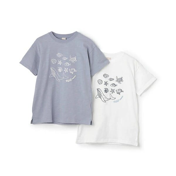 日本🇯🇵Petit Main 海洋刺繡涼感T恤(140)