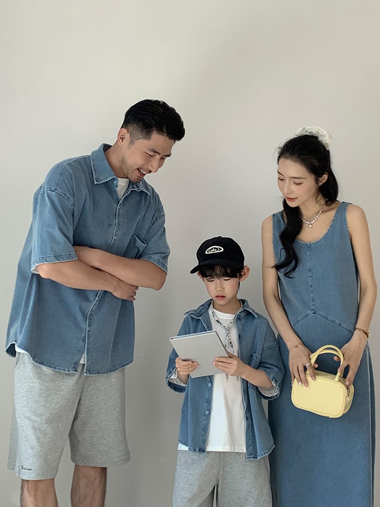 簡約牛仔親子裝(80-150/S-3XL)