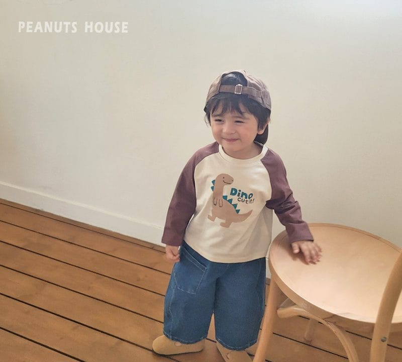 韓國🇰🇷PEANUTS 恐龍插肩長袖上衣(5-15)