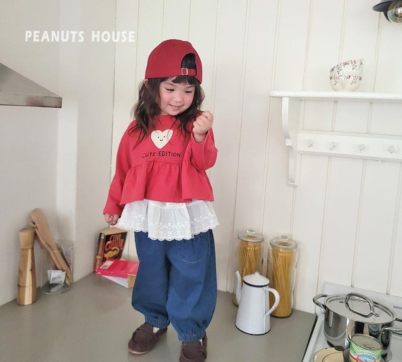 韓國🇰🇷PEANUTS 愛心傘擺上衣(5-15)