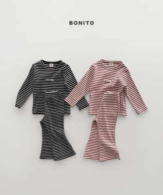 韓國🇰🇷Bonito 條紋修身喇叭褲套裝(12m-XL/JS-JM)