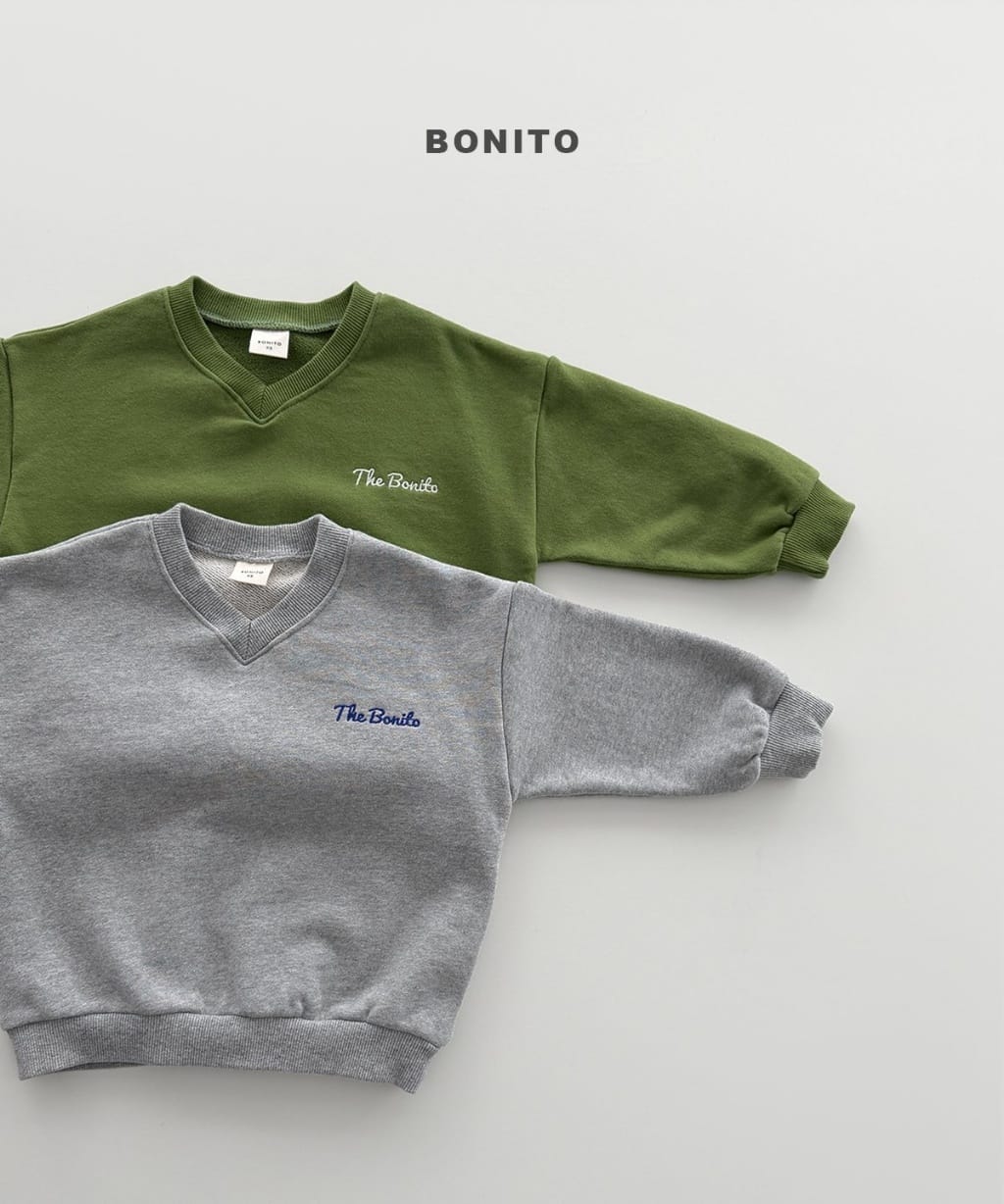 韓國🇰🇷Bonito 繡字V領大學Ｔ(12m-XL/JS-JM)