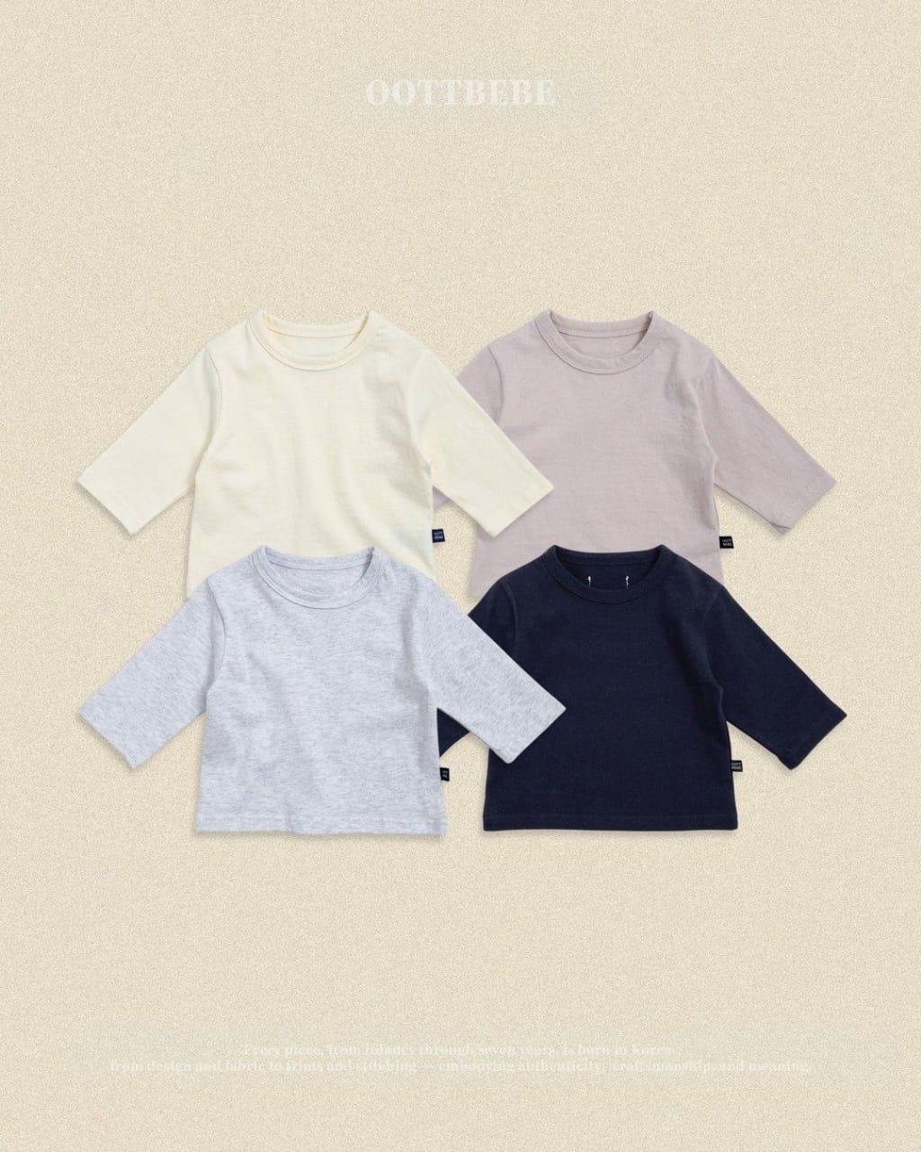 韓國🇰🇷OOTTBEBE 百搭素色長Ｔ恤(XS-XL)