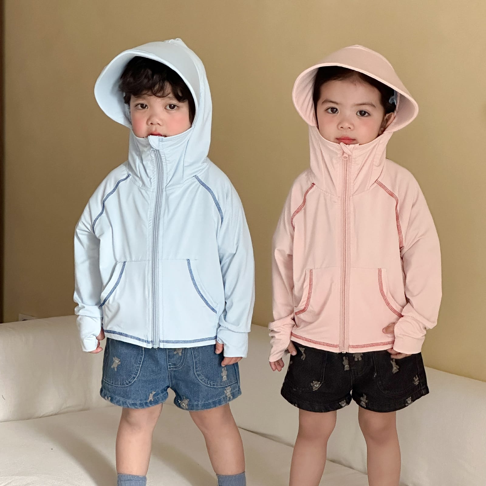 兄弟姐妹裝｜冰絲大帽沿防曬外套(80-150)