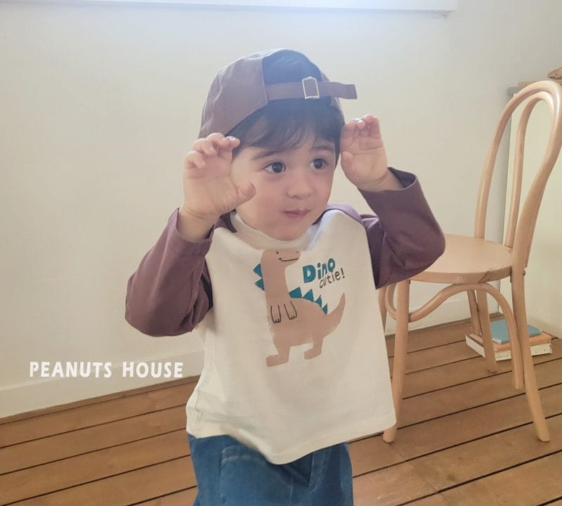 韓國🇰🇷PEANUTS 恐龍插肩長袖上衣(5-15)