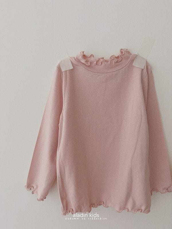 韓國🇰🇷aladin 素色木耳邊上衣(XS-XXL)