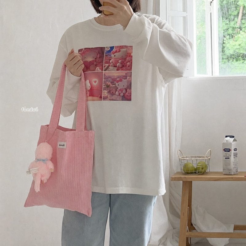韓國🇰🇷fondue 粉色四格Kitty親子裝(XS-XL/MOM)
