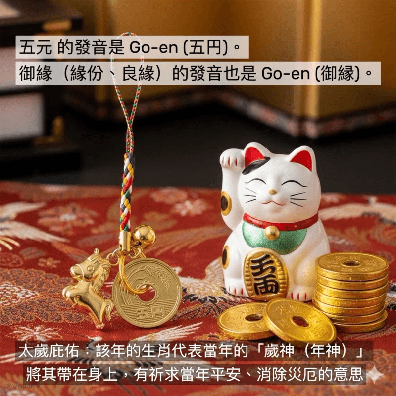 日本🇯🇵小網神社 2026馬年 發財五円招財吊飾（會幫大家洗錢祈福）