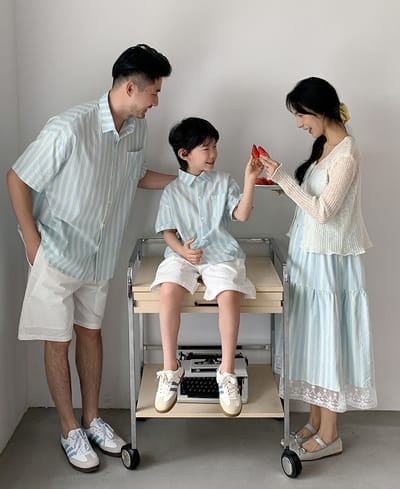 晴天直條親子裝(80-150/S-3XL)
