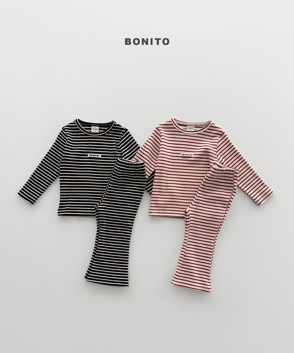 韓國🇰🇷Bonito 條紋修身喇叭褲套裝(12m-XL/JS-JM)