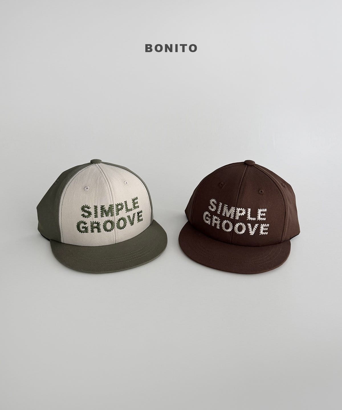 韓國🇰🇷Bonito 繡字拼色鴨舌帽