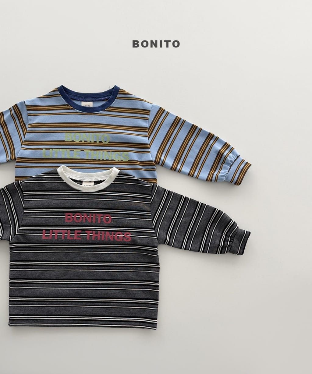 韓國🇰🇷Bonito 印字條紋長袖上衣(12m-XL/JS-JM)
